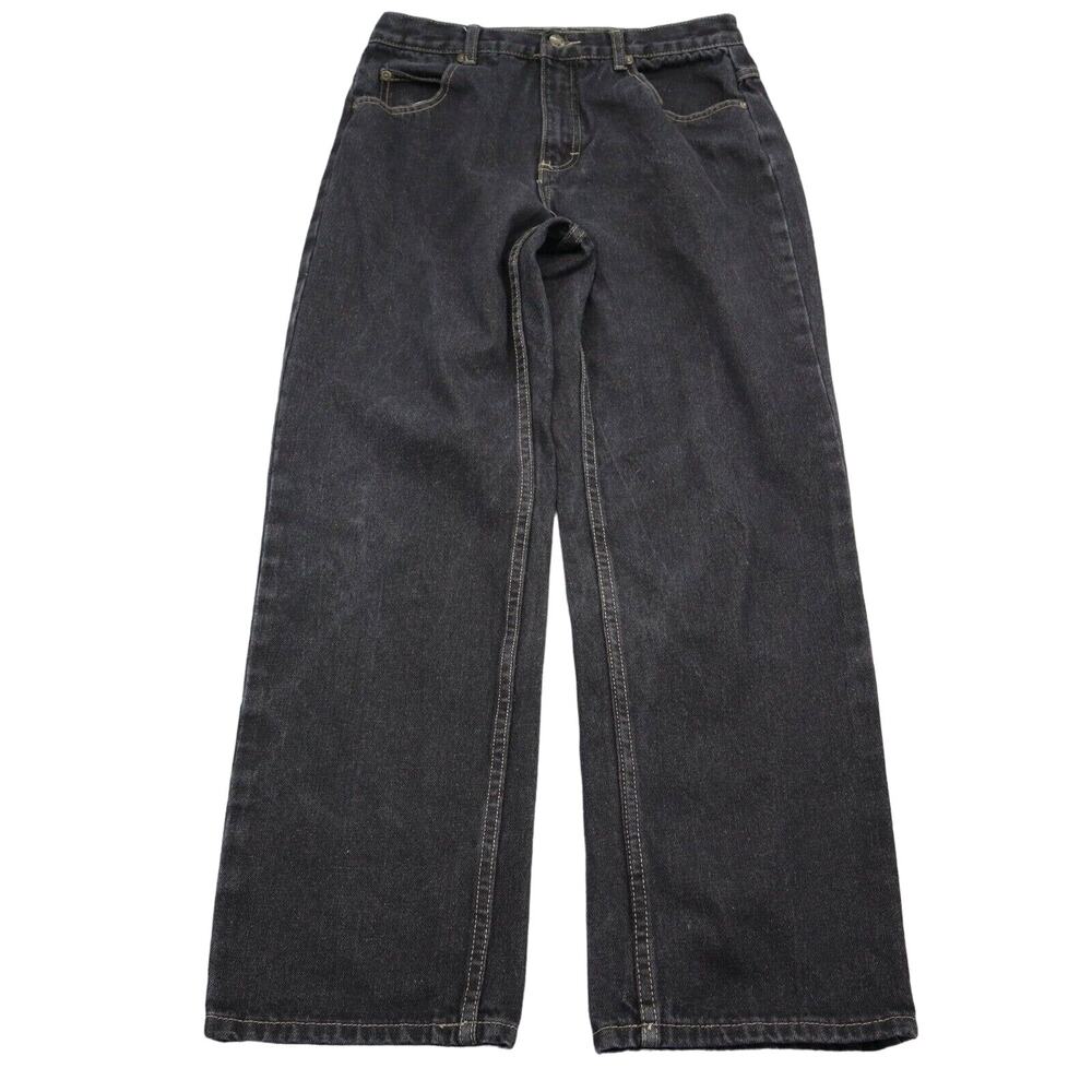 Cottage Street Pants Womens 8P Black Denim Flat Front Straight Leg Jeans